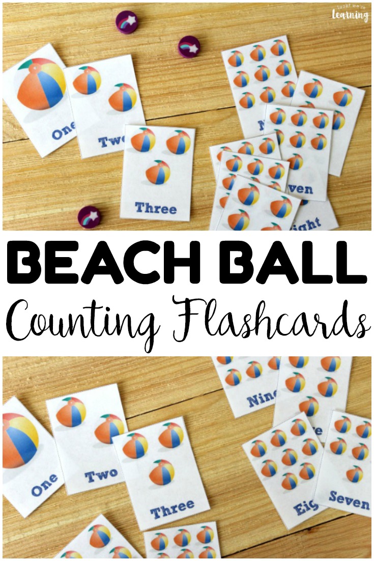Pick up these free printable counting flashcards to help kids learn to count to ten this summer!