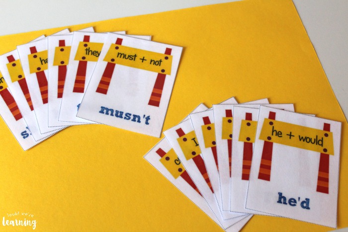 Printable Contraction Flashcards