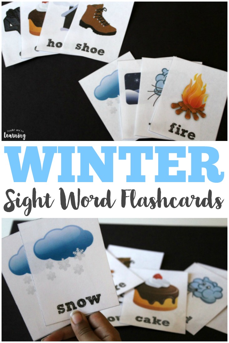 Make early reading fun this winter with these printable winter sight word flashcards for kids!