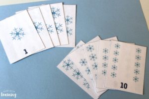 Printable Snowflake Counting Flashcards