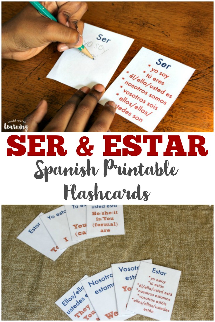 Learn how to use Spanish verbs for to be with these free ser and estar flashcards!