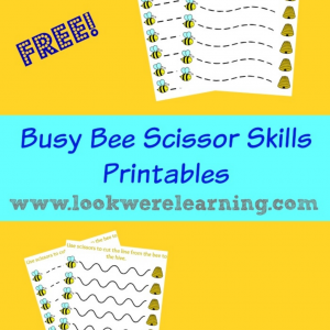Free Busy Bee Scissor Skills Printables - Look! We're Learning!