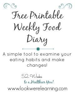 Free Printable Food Diary for the Week