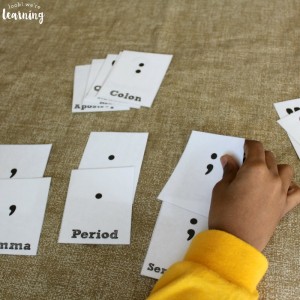 Punctuation Flashcard Matching Activity