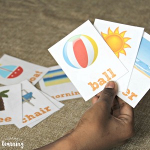 Printable Sight Word Flashcards about Summer