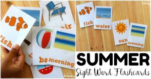 Summer Sight Word Flashcards for Early Readers
