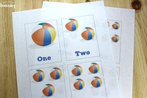 Printable Beach Counting Cards