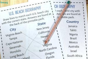 Printable Beach Geography Activity