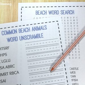Printable Beach Unit Study Activities