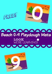 Beach 0-9 Number Playdough Mats - Look! We're Learning!