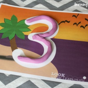Number Beach Playdough Mats
