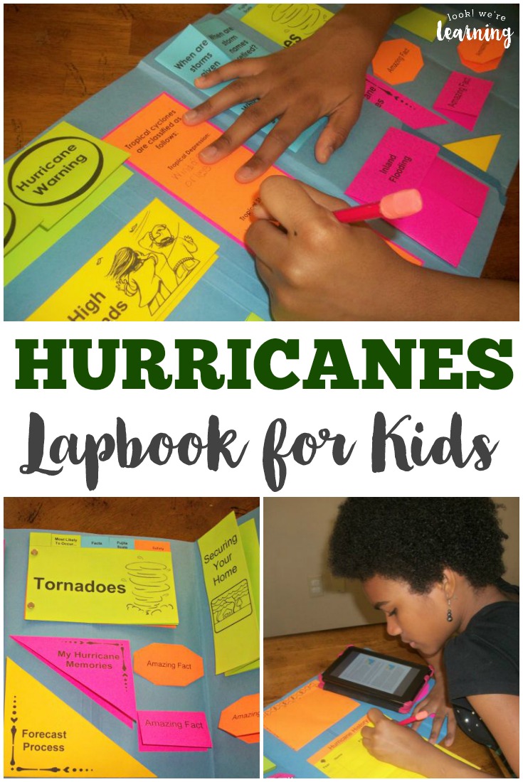 Study hurricanes with this awesome hands-on hurricane lapbook for kids!
