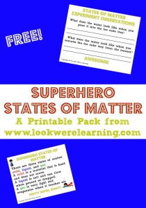 Superhero States of Matter Printable Pack