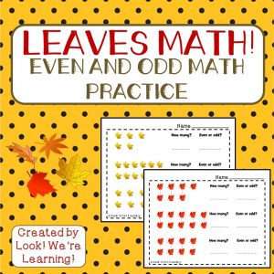 Fall Leaves Even and Odd Math Practice