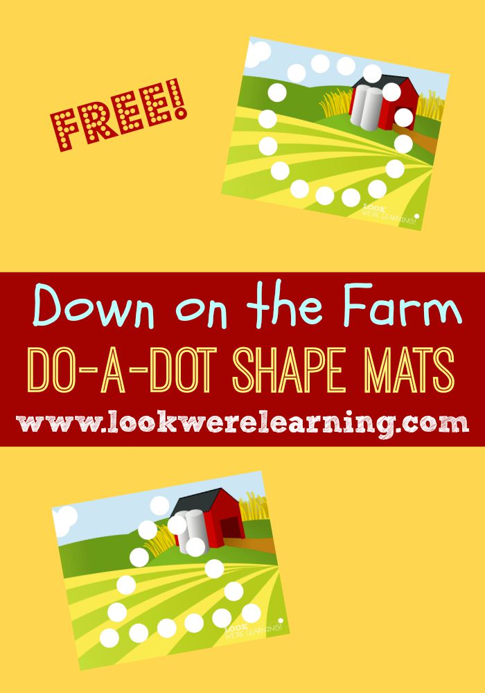 Farm Do A Dot Mats - Look! We're Learning!