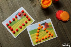 Farm Shape Playdough Mats