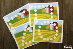 Farm Themed Shape Playdough Mats