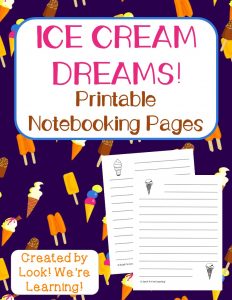 Ice Cream Notebooking Pages