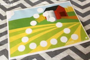 Printable Farm Do a Dot Shape Mat
