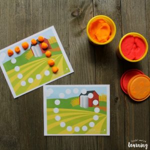 Printable Farm Playdough Shape Mats