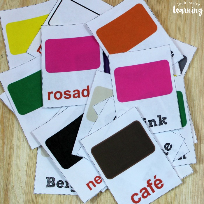 Printable Spanish Color Word Flashcards for Kids