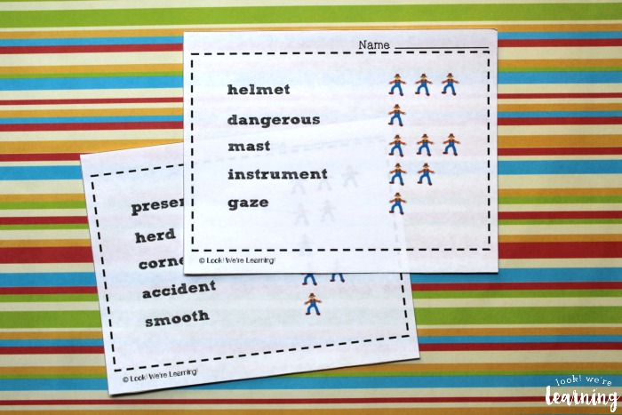 Printable Syllable Activity for Kids