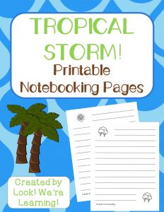 Tropical Storm Notebooking Pages