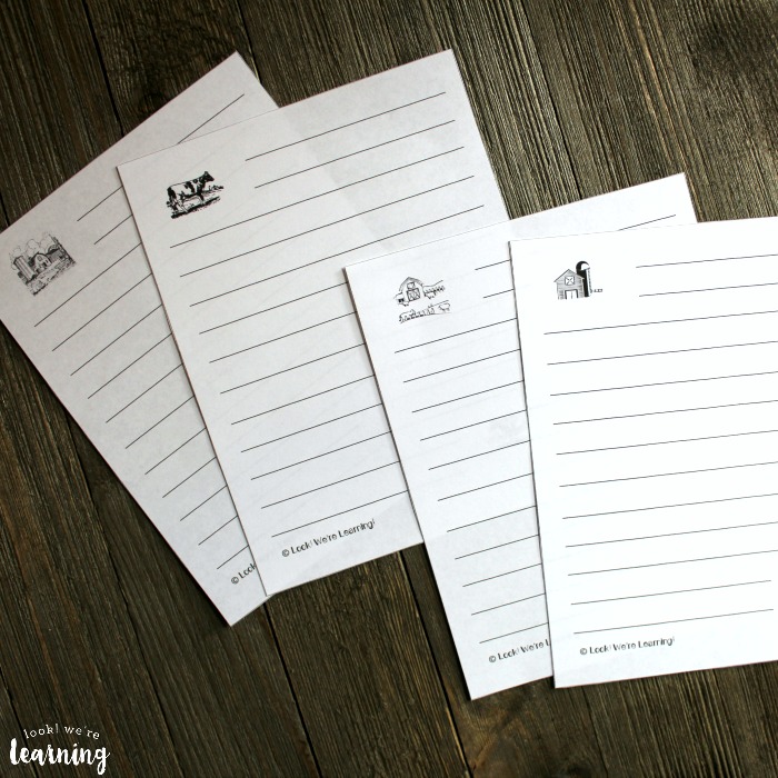 Farm Notebooking Pages for Kids