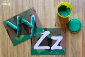 Forest Alphabet Playdough Mats