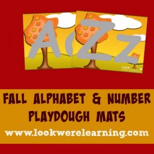 Preschool Playdough Mats: Fall Playdough Mats