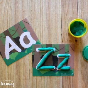 Printable Forest ABC Playdough Mats