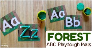 Printable Forest ABC Playdough Mats for Kids