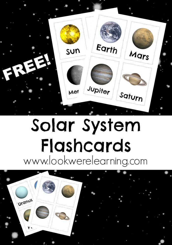 Free Printable Flashcards: Solar System - Look! We're Learning!