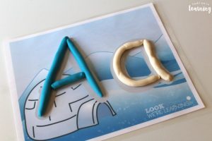 Printable Winter Alphabet Playdough Mats