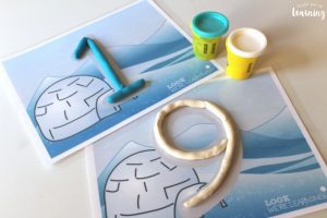 Winter Number Playdough Mats