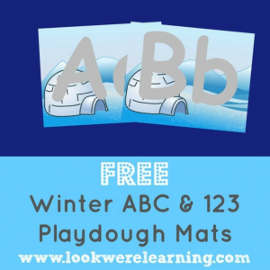 Winter Playdough Mats - Look! We're Learning!