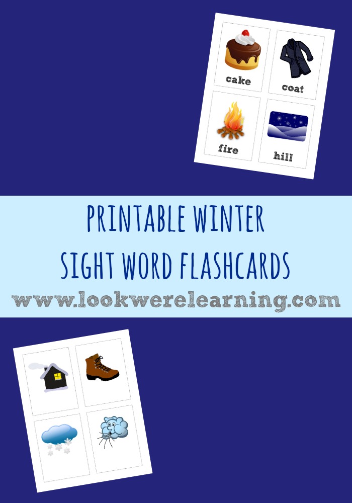 Printable Winter Sight Words Flashcards - Look! We're Learning!