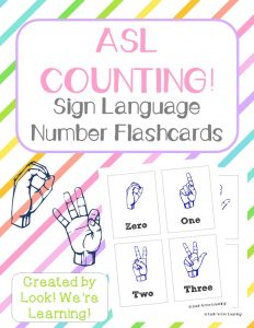 ASL Numbers Flashcards