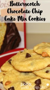 Butterscotch Chocolate Chip Cake Mix Cookie Recipe @ Look! We're Learning!