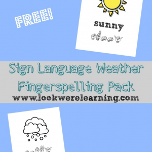 Sign Language Weather ASL Coloring Pages - Look! We're Learning!