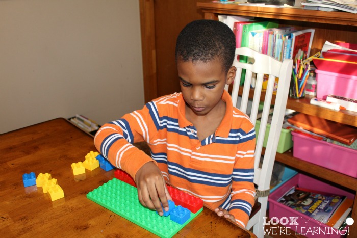 Building Lego Bar Graphs for 1st Grade