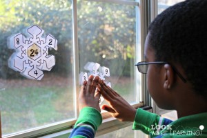 Hanging Snowflake Math Factors for 2nd Grade