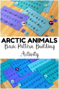 Pick up this Arctic Animals Pattern Activity to help little learners practice building basic math patterns with a fun winter theme!