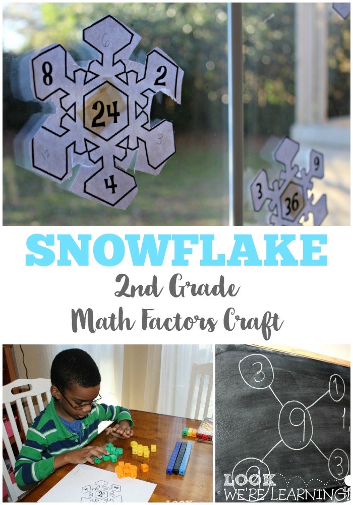 Paper Snowflake 2nd Grade Math Factors Craft