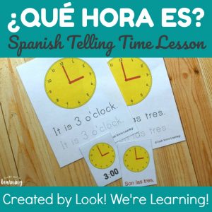 Spanish Telling Time Lesson for Kids