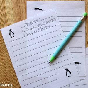 Penguin Notebooking Pages for Kids