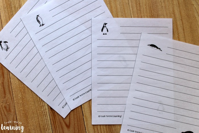Printable Penguin Notebooking Pages
