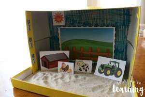 Finished Farm Shoebox Diorama Craft