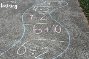 Outdoor Math Game Board Layout