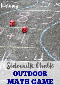 Sidewalk Chalk Outdoor Math Game